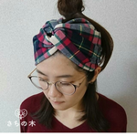 つい、さわりたくなる☆あったかチェックターバン[太]      