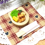猫型プレートのとんかつセット☆ミニチュアフード