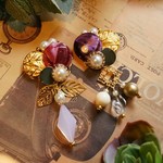 【29】レトロボタン ピアス イヤリング