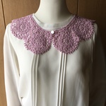 レース編みのモチーフつなぎの付け襟