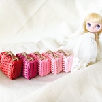 4.5cm　レッド　ミニミニトランク　ドールハウスsize