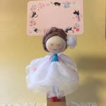 メモクリップ　夢みるプリンセス　ふんわりホワイトスカートの女の子　