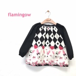 【100】ウサギ柄スモック　～ブラック～