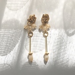 earring／ヴィンテージ ゴールドイヤリング×マーブル