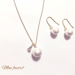 【特別価格】卒業 卒園 入学式準備♡コットンパールネックレス＆ピアス