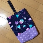 上履き入れ   女の子 ハート
