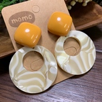 大人可愛い！春色の大ぶりピアス・イヤリング♡(イエロー)