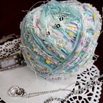 素材糸 30ｇ　キラキラ・ブルー系