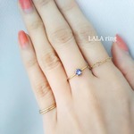 【大人の1粒】タンザナイトカラークリスタルリング