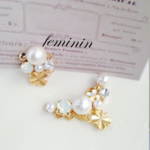 再販３new♡幸せを呼ぶクローバーのイヤーカフセット♡