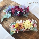 春の花畑のバレッタ