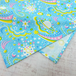40×60ｃｍランチョンマット（089）メルヘン宇宙　机サイズ　アクア