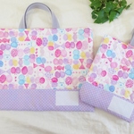 aia＊08＊＊様オーダー品　キャンディ蝶々×ラベンダーのご入園２点セット