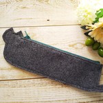 【SALE/セール】ネコのフェルトペンケース　ミックスグレー
