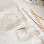 スカラップが可愛いふわふわボンネット.**•.’