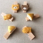 おやつのウッドクリップ