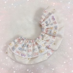 ハンドメイド♥︎まんまる付け襟フリルスタイ リボン