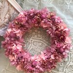 春のリース〜ピンクの花たち〜