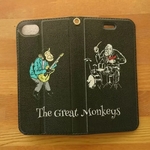 The Great Monkeys カラーバージョン 手帳型 スマートフォン ケース iPhone ケース xperia aquos galaxy  携帯カバー 携帯ケース スマホカバー スマホ 