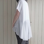 裾シフォンカットソー（ホワイト）