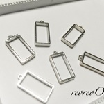 小さな小さなスクエア型 レジン枠 ニッケル