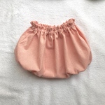 ぷっくりおしりがかわいい くすみピンク シンプルなかぼちゃパンツ