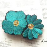 再販♡刺繍フラワーバレッタ