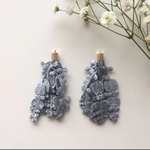 再入荷！《2pcs》レースタッセルパーツ (ライトブルー)
