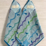 🐻ブルー🐟*ループ付タオル2枚組