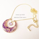 【企画作品】Atelier  du YUEN様コラボ作品～三日月ネックレス～＊紫系