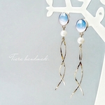 【3color】夏色カボション♡ゆらゆらピアス