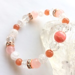 インカローズ×ローズクォーツで大人可愛いパワーストーンブレスレット＊華ブレス