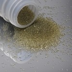 T23★ガラス丸砂　(微粒)枯草色　10g