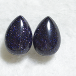 星空の雫ピアス(10×14mm・チタンポスト）