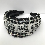 LINTON TWEED♡モノトーンで個性的に♡大人可愛いカチューシャ♡幅広