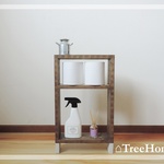 『Iibee-mini　ブラウン×パステルブルー』　トイレ収納　トイレラック　収納棚　 棚　 シェルフ 