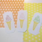 ソフトクリーム＊消しゴムはんこ