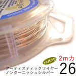 ＃26アーティスティックワイヤー/ノンターニッシュシルバー 26ゲージ（0.4mm)　2Mカット×2パック