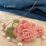 刺繍アクセサリー☆フラワーバレッタ