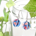 【限定期間外受注製作・2019.3月の柄】モモイロインコと春を迎えるペーパーピアス/イヤリング