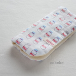 🍭かわいい♪MILK 🍭 ふわっふわの8重ガーゼ ハンカチ 20cm  ホワイト 入園入学   