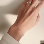 Feb20.1＊silver925 スクリューチェーンシングル ブレスレット シルバー フォーマル