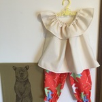 ＊tinkaobell様オーダー品＊フリルチュニックとドロワーズ風パンツ＊トリ＊