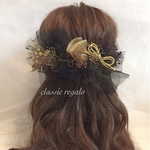 【マル様 専用出品】wasou  black gold tulle ヘッドドレス 