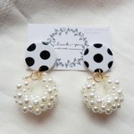 dot × perl （㊨ホワイト）ピアス／イヤリング