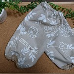 アームカバー 腕抜き ロング丈  ベージュ 花 ドット