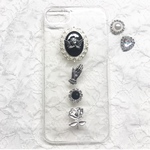 ~シルバー✖️ブラック~ 天使と薔薇のiPhoneケース