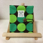 お薬手帳＆ 通院セットケース   北欧柄 グリーンドット