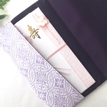 艶やか 袱紗(ふくさ) 七宝花菱 スミレ