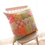  【kum...様オーダー品】 * ラプセニ *　たっぷり綿入り♪　四角つなぎのぷっくり大判クッション　５０cm×５０cm
